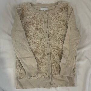 New York & Company Rose Petals Cardigan/ Sweater Sz XS Button Up L. Sleeve